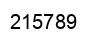 Number 215789 black image