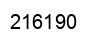 Number 216190 black image