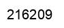 Number 216209 black image