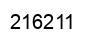 Number 216211 black image