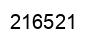 Number 216521 black image