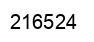 Number 216524 black image