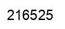 Number 216525 black image
