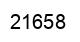 Number 21658 black image