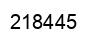 Number 218445 black image