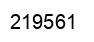 Number 219561 black image