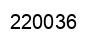 Number 220036 black image