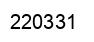Number 220331 black image