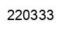 Number 220333 black image