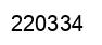 Number 220334 black image