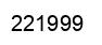 Number 221999 black image