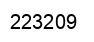 Number 223209 black image