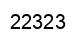 Number 22323 black image