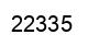 Number 22335 black image