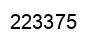 Number 223375 black image