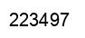 Number 223497 black image