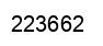 Number 223662 black image