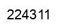 Number 224311 black image