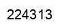 Number 224313 black image