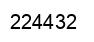 Number 224432 black image