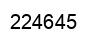 Number 224645 black image