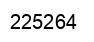 Number 225264 black image