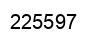 Number 225597 black image
