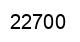 Number 22700 black image