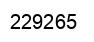 Number 229265 black image
