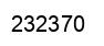 Number 232370 black image