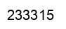 Number 233315 black image