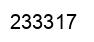 Number 233317 black image