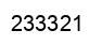 Number 233321 black image