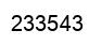 Number 233543 black image