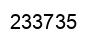Number 233735 black image