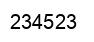 Number 234523 black image