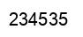 Number 234535 black image