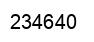 Number 234640 black image