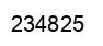 Number 234825 black image