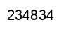 Number 234834 black image