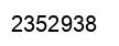 Number 2352938 black image