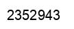 Number 2352943 black image