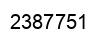 Number 2387751 black image