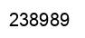Number 238989 black image
