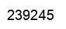 Number 239245 black image