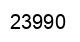 Number 23990 black image