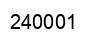 Number 240001 black image
