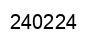 Number 240224 black image