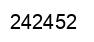 Number 242452 black image