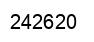 Number 242620 black image